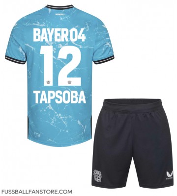 Bayer Leverkusen Edmond Tapsoba #12 Replik 3rd trikot Kinder 2023-24 Kurzarm (+ Kurze Hosen)